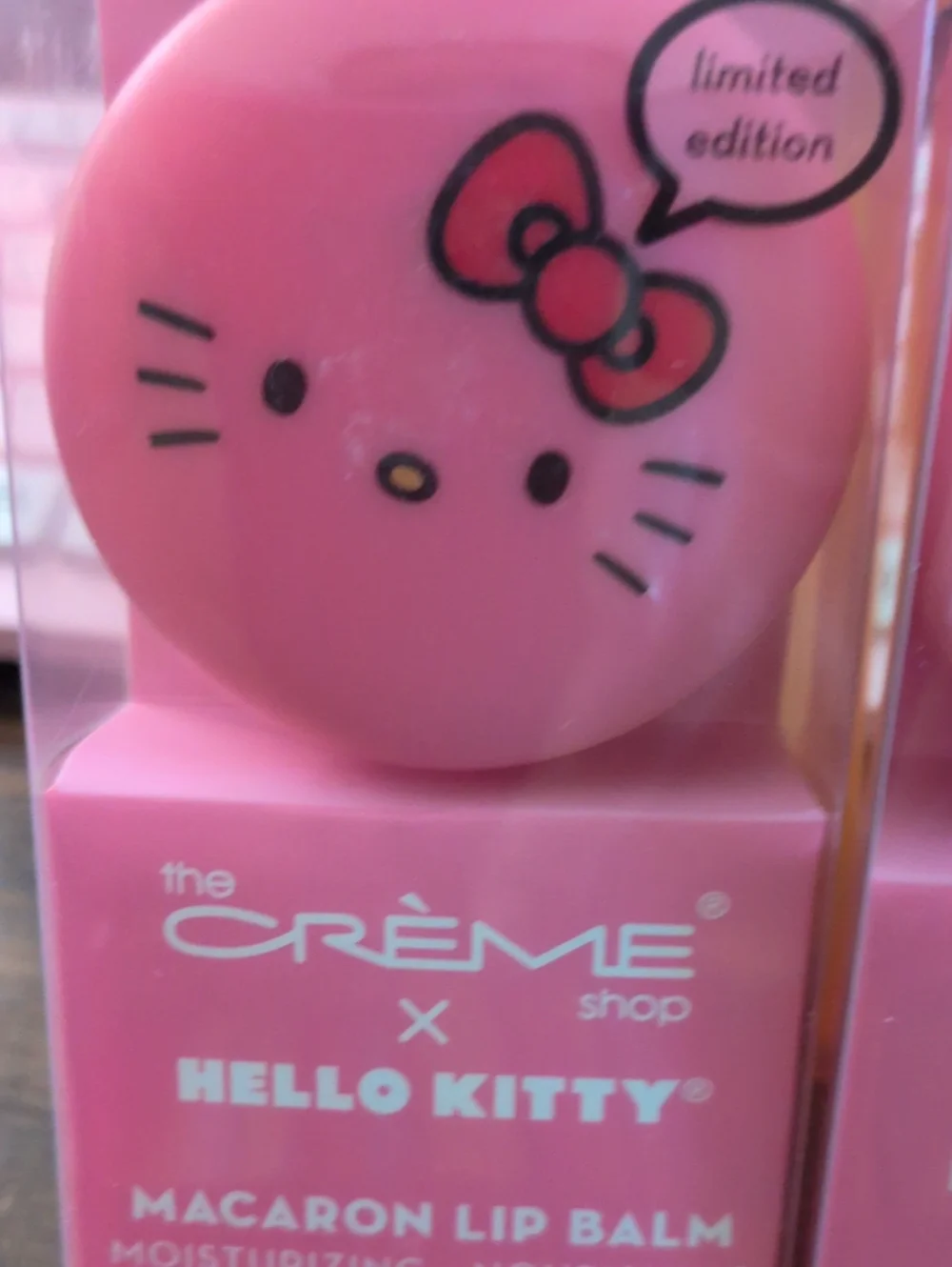 THE CREME SHOP Qty 2 Hello Kitty Pink Macaron Lip Balm - Limited Edition